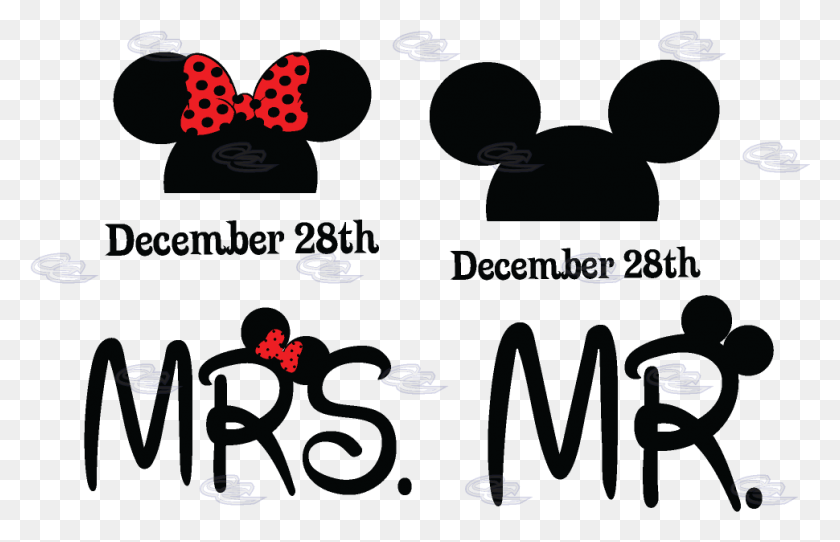 970x600 Mr Mrs Mickey Minnie Mouse Heads With Custom Wedding, Text, Outdoors, Dj HD PNG Download