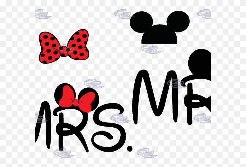 601x511 Mr Mrs Minnie Mouse Bow And Mickey Mouse Ears On Hood Mr And Mrs Mickey Mouse, Pattern, Floral Design, Graphics HD PNG Download