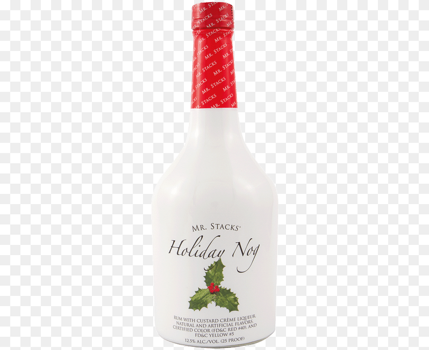 255x686 Mr Stacks Holiday Nog Glass Bottle, Alcohol, Beverage, Liquor, Food Sticker PNG