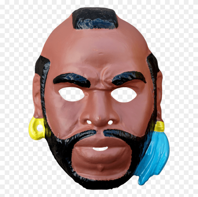 600x773 Mr T Halloween Mask Transparent, Head, Face, Person HD PNG Download