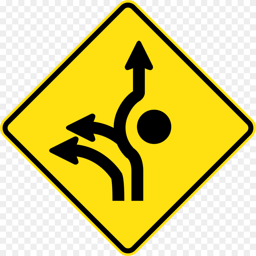1920x1920 Mr Wdad 17 Roundabout Directional Lanes Used In Western Australia Clipart, Road Sign, Sign, Symbol PNG