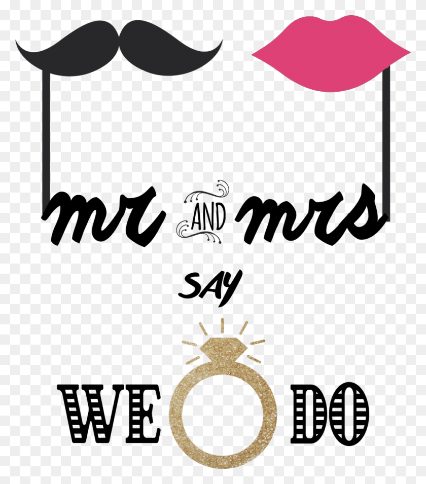 1024x1175 Mrandmrs Wedo Ring Lip Beard Wedding Weddingday Mr Amp Mrs, Text, Symbol, Number HD PNG Download