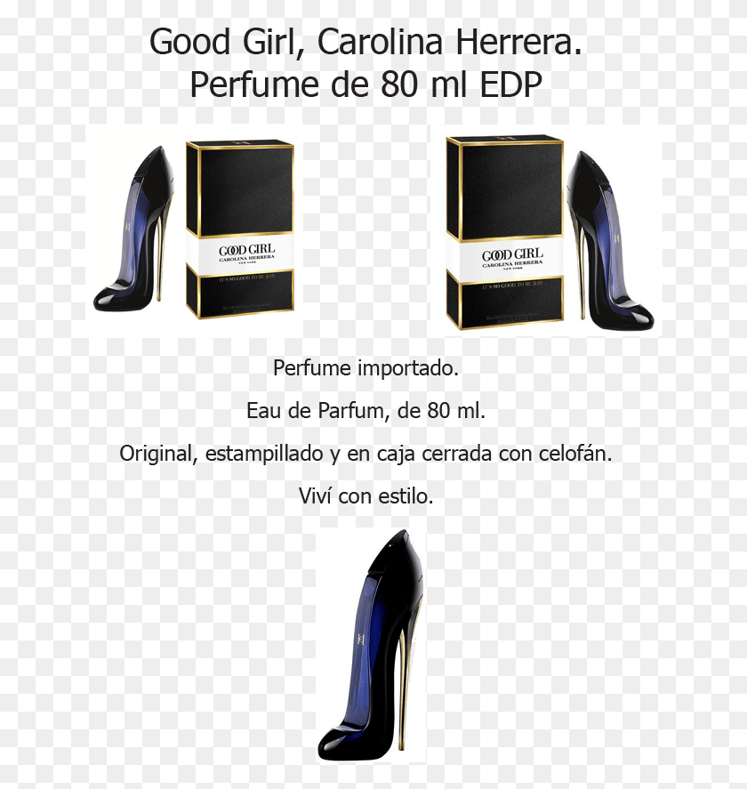 650x827 Ms Good Girl Perfume Como Saber Si Es Original, High Heel, Shoe, Footwear HD PNG Download