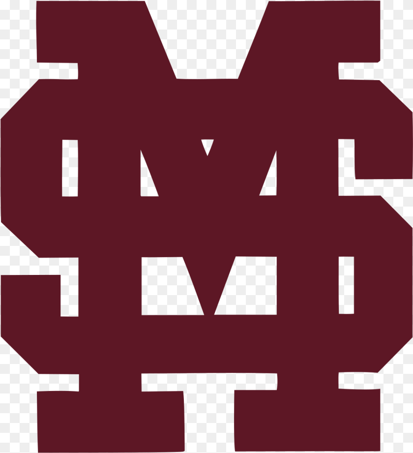Ms State Baseball Logo, Symbol, Maroon Sticker PNG