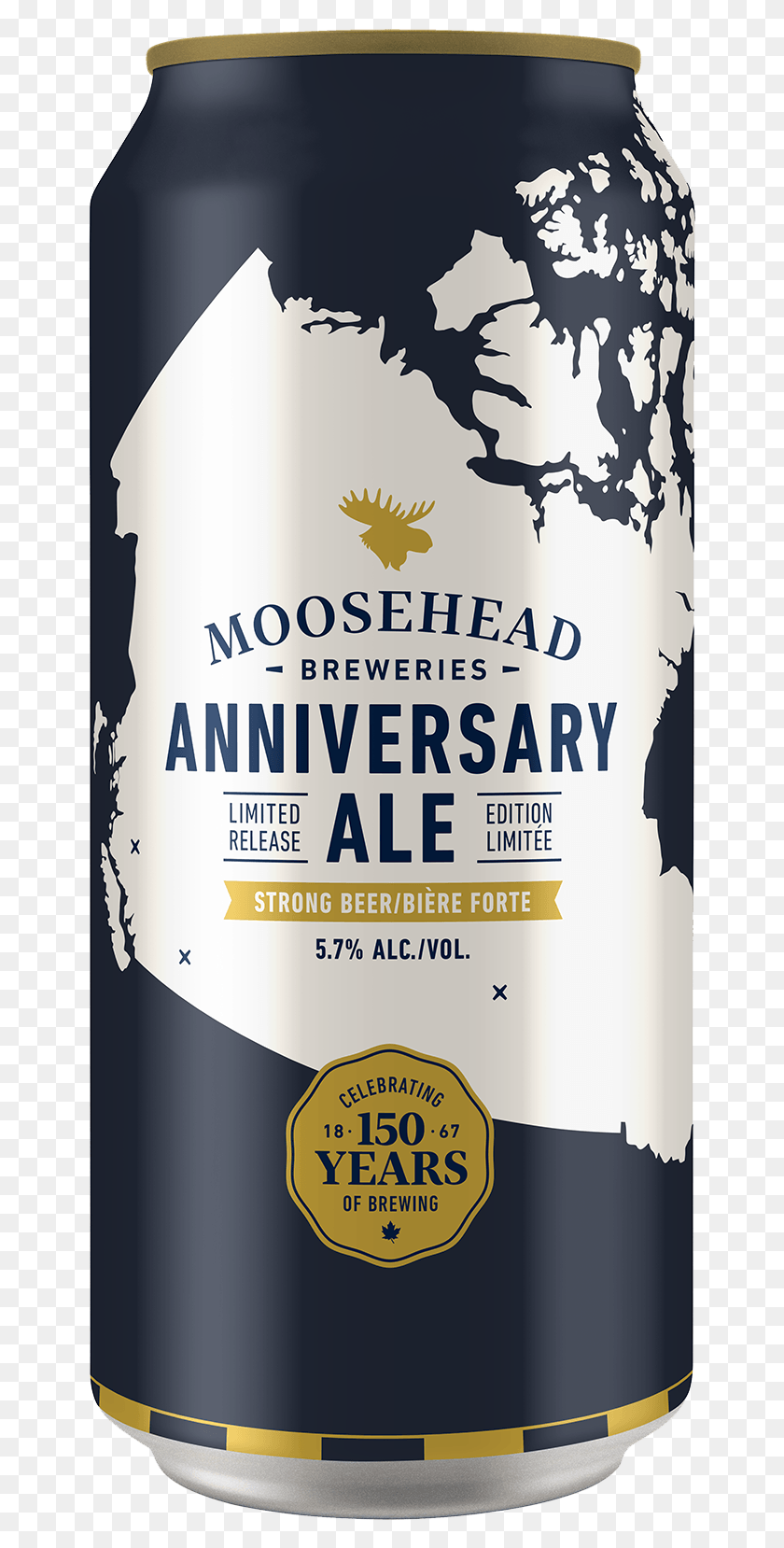 652x1598 Msh16138 Anniversaryale Render Front Moosehead Label Change, Bottle, Tin, Can HD PNG Download