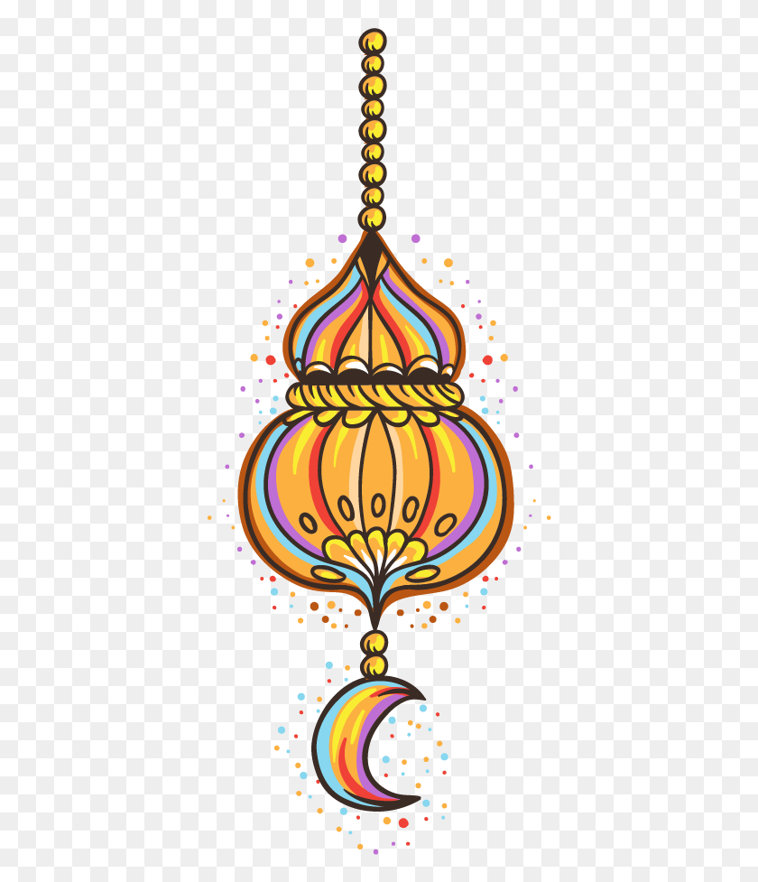 382x917 Descargar Png Mubarak Al Fitr Adha Saludo Halal Material Eid Fitr, Gráficos, Diseño Floral Hd Png