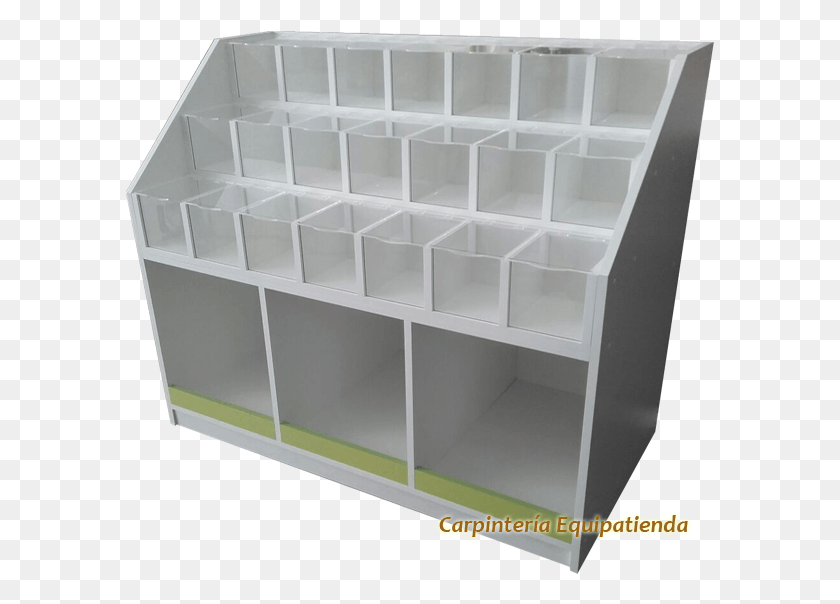 589x544 Mueble Para Tienda De Golosinas Shelf, Furniture, Box, Plastic Hd Png