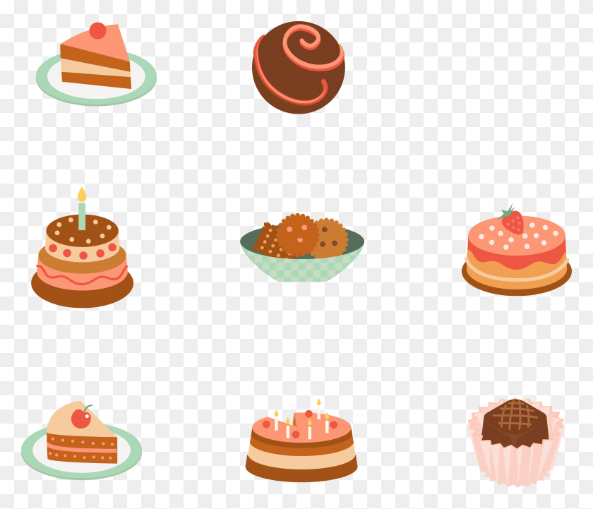 3460x2936 Muffin Cartoon Hand Painted Pastry Cake Chocolate Dibujo Imagenes De Reposteria, Dessert, Food, Birthday Cake HD PNG Download