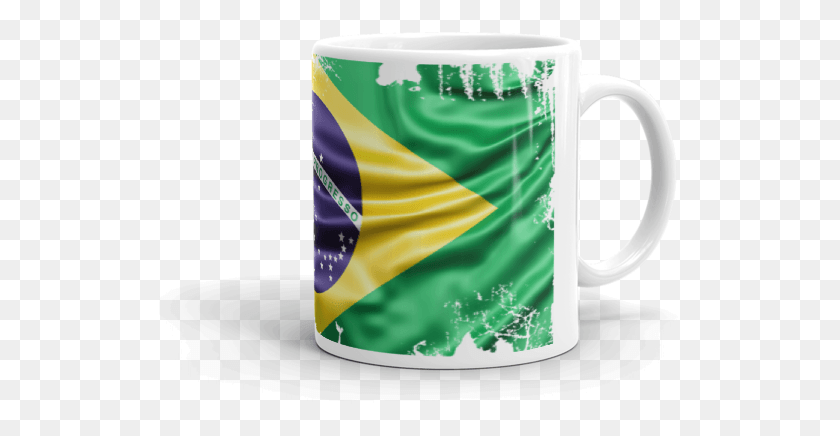 523x376 Mug Mondial 2018 Brazil Flag Beer Stein, Coffee Cup, Cup, Diaper HD PNG Download