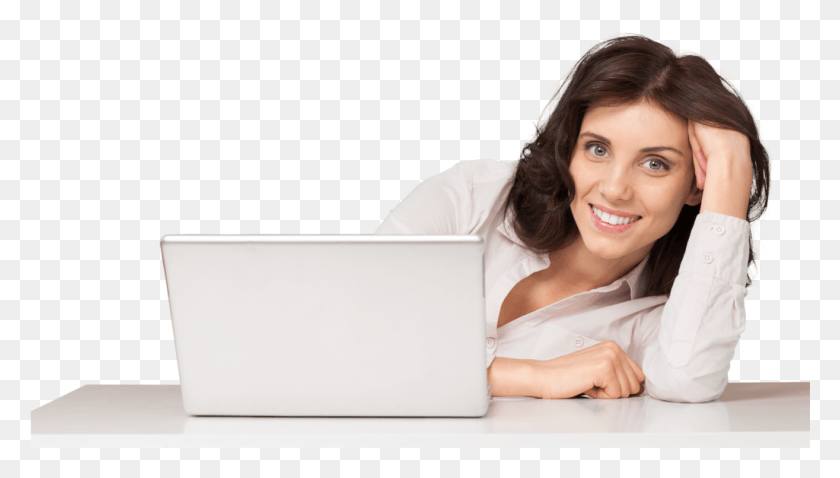 1025x550 Mujer Laptop Maestro21 Sitting, Female, Person, Woman HD PNG Download