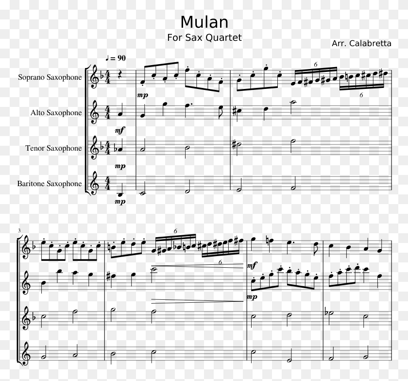 774x724 Mulan For Sax Quartet Undertale Medley Saxofón Alto, Grey, World Of Warcraft Hd Png