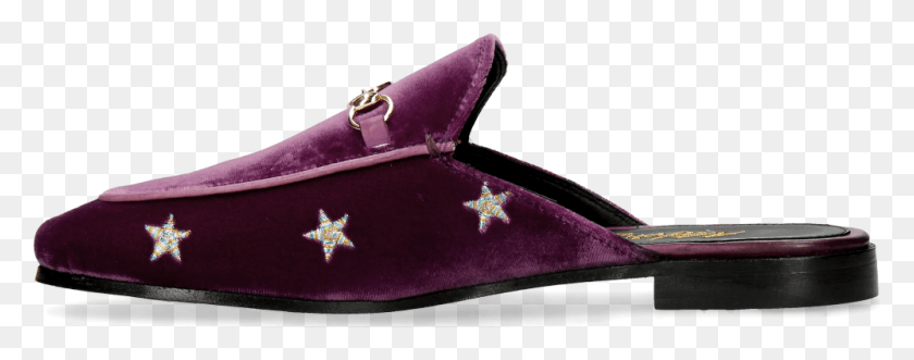 998x348 Mules Scarlett 10 Velluto Viola Embroidery Stars Suede, Clothing, Apparel, Footwear HD PNG Download
