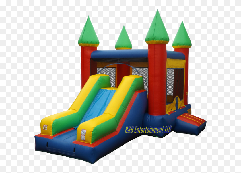 601x544 Multi Color Bounce House Inflatable, Toy, Slide Descargar Hd Png