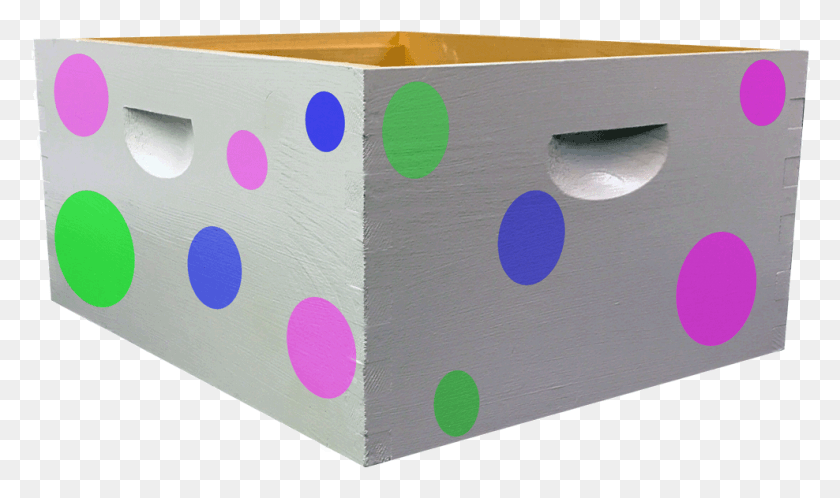 988x556 Multi Color Polka Dot Bee Box Decal Kit Polka Dot, Cardboard, Carton, Aluminium Descargar Hd Png
