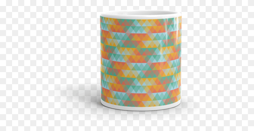 488x376 Multi Colored Abstract Triangle Geometric Pattern Mug Ceramic, Lampshade, Lamp, Rug HD PNG Download
