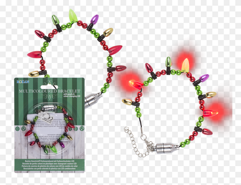 2816x2116 Multi Coloured Plastic Bracelet With Pearls With Colour Bead HD PNG Download