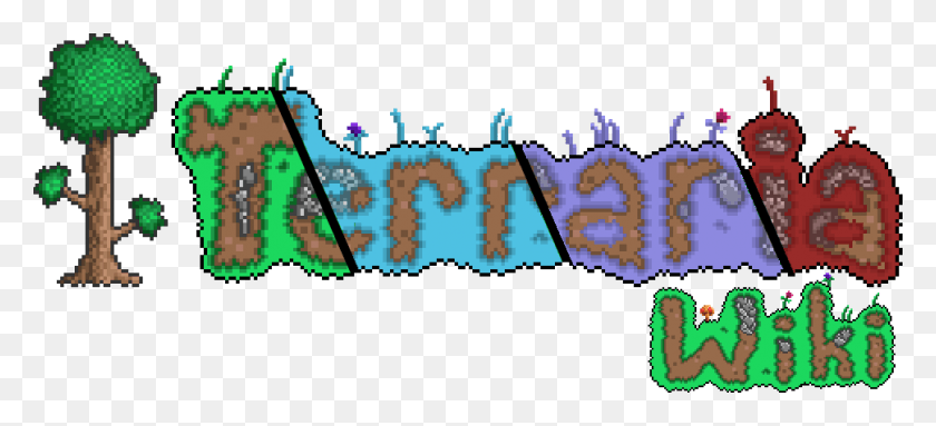 970x402 Multibiome Edited Terraria Game, Text, Nature, Vegetation HD PNG Download
