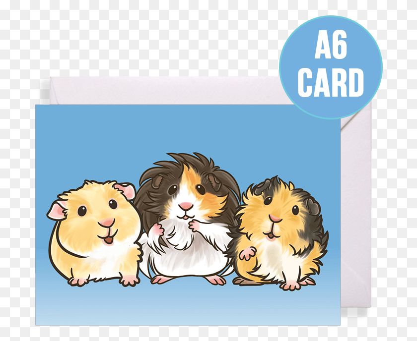 702x628 Multiple Breed Guinea Pig Card For Any Occasion Cartoon, Tiger, Wildlife, Mammal HD PNG Download