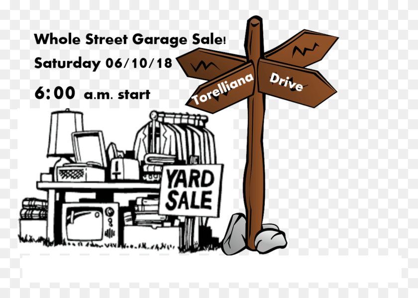 774x540 Multiple House Garage Sale 61018 Yard Sale Clip Art Black And White, Symbol, Text, Sign HD PNG Download
