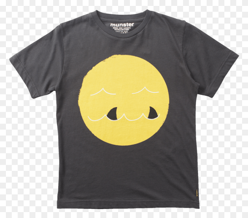 827x721 Munster Kids Shark Tooth Tee Smiley, Clothing, Apparel, T-shirt HD PNG Download
