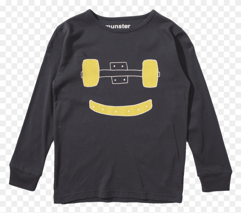 824x721 Munster Kids Trucks Grin Tee Long Sleeved T Shirt, Clothing, Apparel, Sleeve HD PNG Download