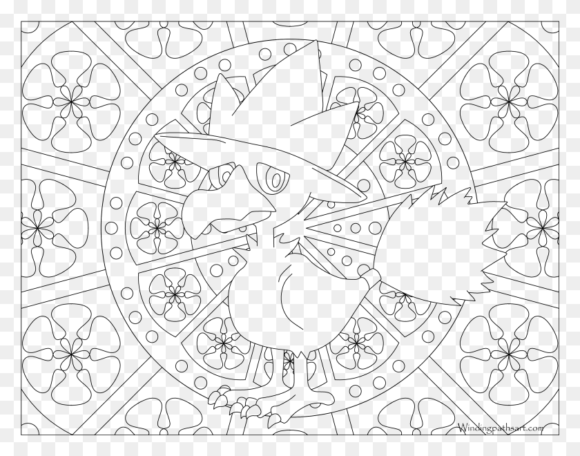 3037x2338 Murkrow Mew Pokemon Coloring Page, Gray, World Of Warcraft HD PNG Download