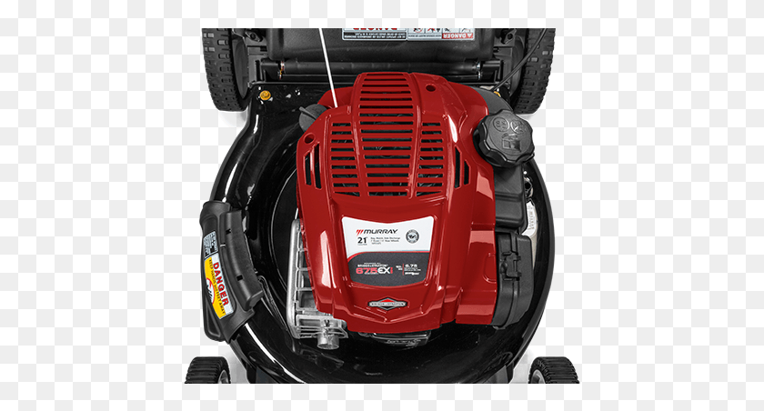437x392 Murray 21 Gas Push Lawn Mower With Briggs And Stratton Riding Mower, Machine, Motor, Engine HD PNG Download