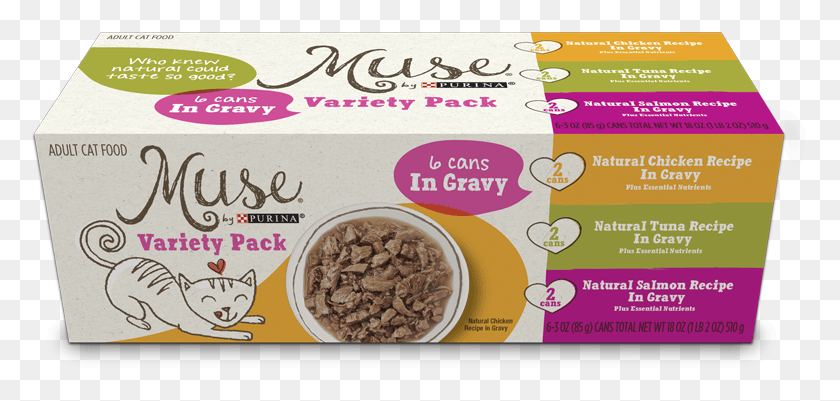 779x341 Muse 6 Count Variety Pack Wet Cat Food Cat Food, Breakfast, Oatmeal HD PNG Download