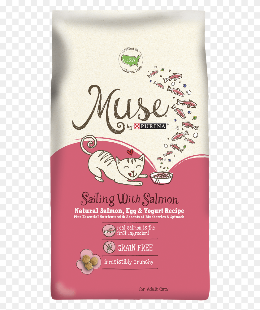 518x942 Muse Salmon Grain Free Dry Cat Food Muse Cat Food, Advertisement, Poster, Flyer HD PNG Download