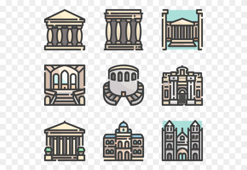 541x517 Museum, Architecture, Building, Pillar HD PNG Download