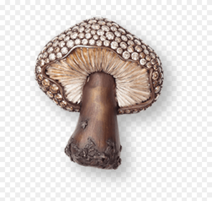 641x734 Mushroom Brooch With Diamonds Jewellery, Plant, Agaric, Fungus HD PNG Download