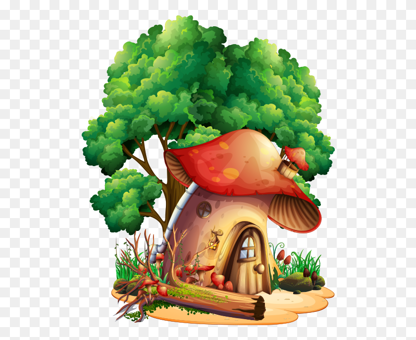 512x626 Mushroom House, Plant, Toy, Graphics HD PNG Download