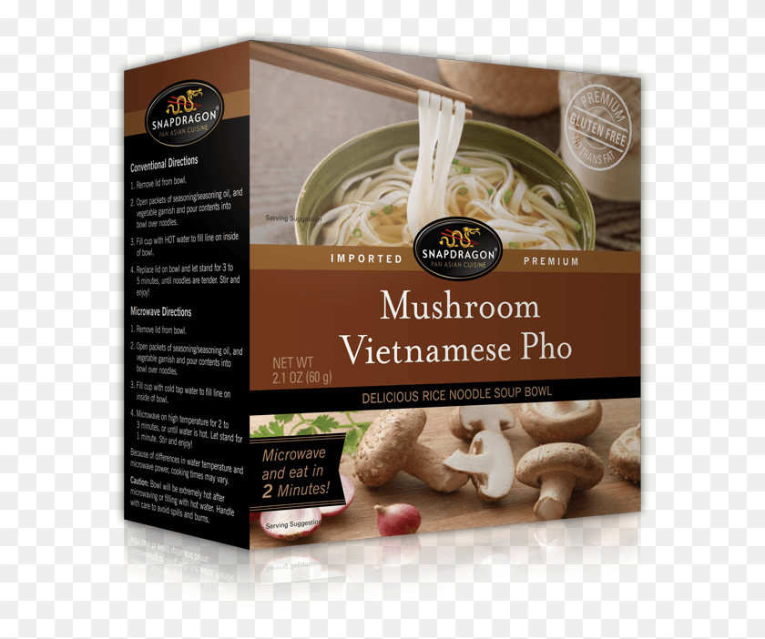 595x642 Mushroom Pho Bowl Snapdragon Vietnamese Pho Bowls, Food, Advertisement, Menu HD PNG Download