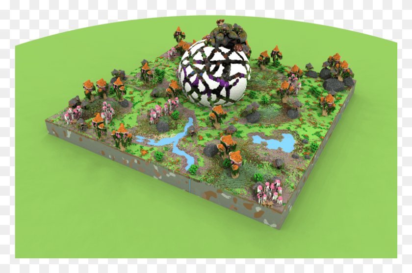 1161x742 Mushroom Warzone With Spawn Cake, Toy, Tree, Plant HD PNG Download