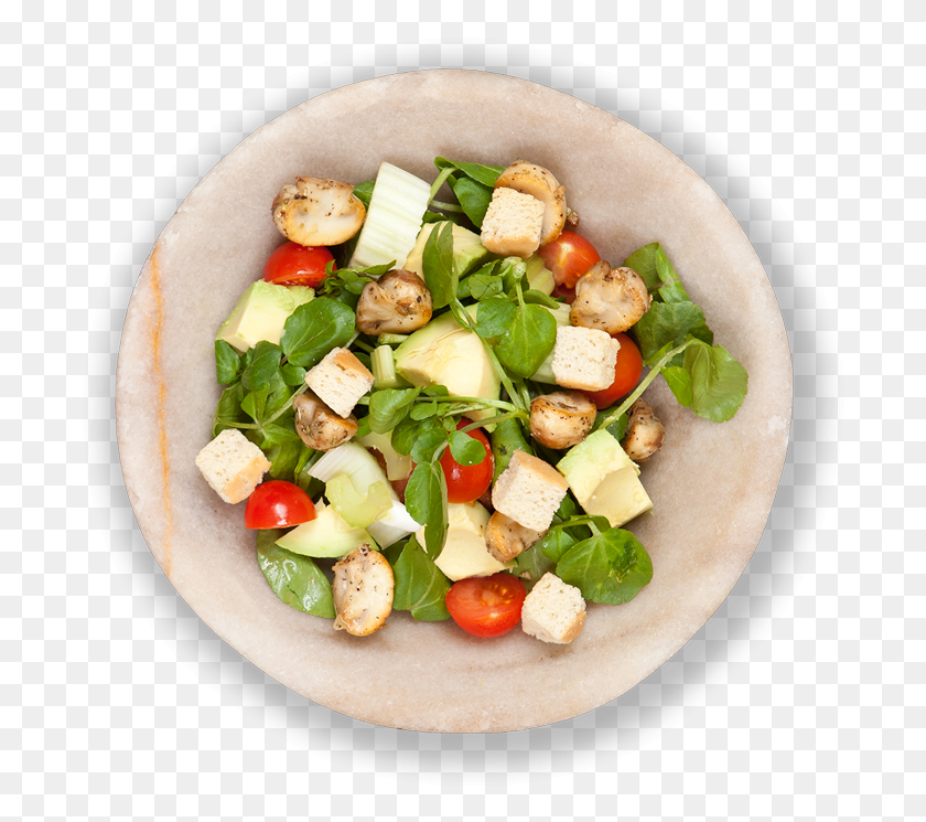 697x685 Mushroomsalad Lrg Greek Salad, Dish, Meal, Food HD PNG Download