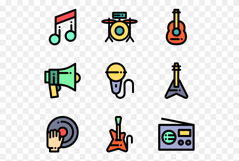529x505 Music Icons, Text, Poster, Advertisement HD PNG Download