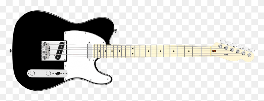 961x325 Music Instrument Guitar Fender Telecaster Fender American Professional Telecaster Black, Leisure Activities, Musical Instrument, Electric Guitar HD PNG Download
