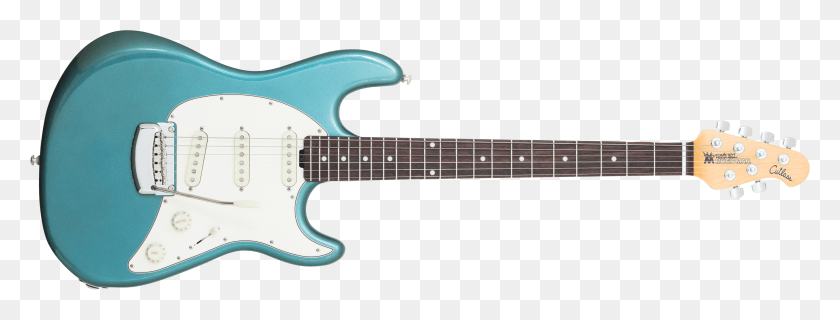 4775x1592 Music Man Cutlass Sss Vintage Turquoise Guitar Music Man Stratocaster, Досуг, Музыкальный Инструмент, Бас-Гитара Png Скачать