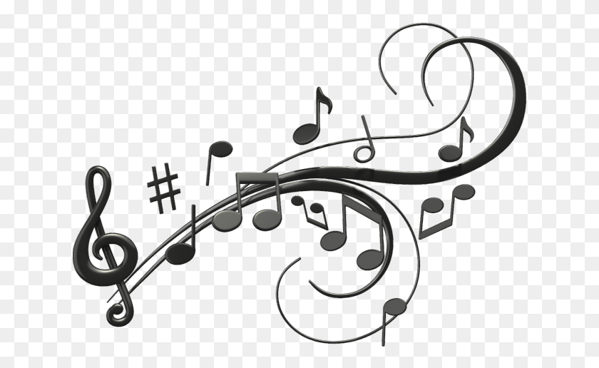 638x456 Music Musical Note Free Music Calligraphy Metal Musical Notes Clipart Transparent Background, Graphics, Floral Design HD PNG Download