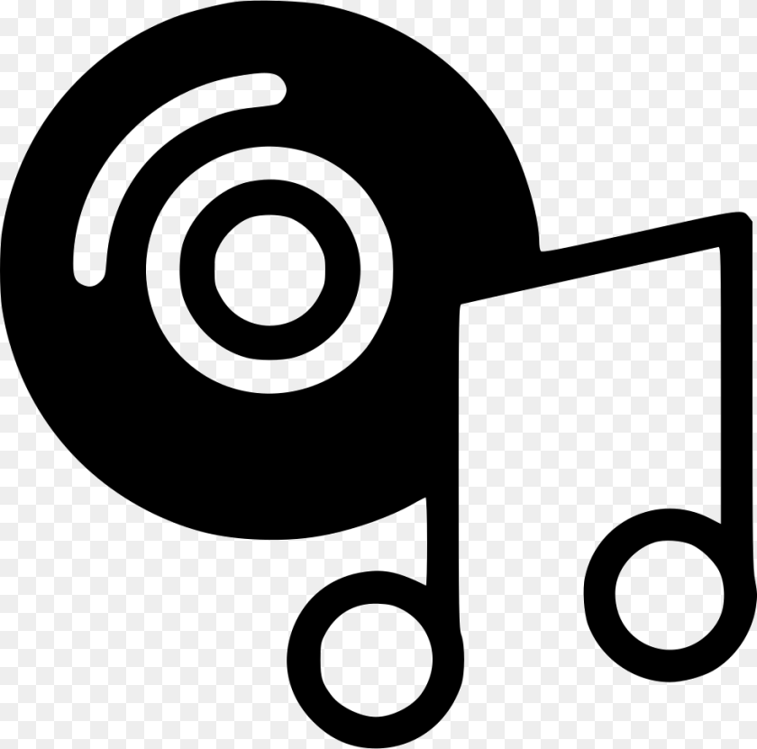 980x970 Music Note Cd Dvd Icon, Stencil Clipart PNG