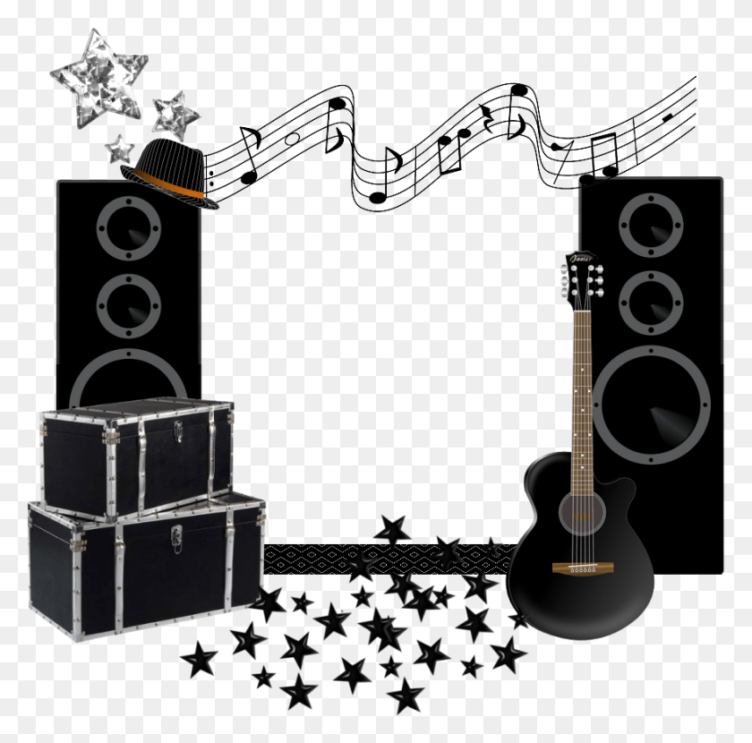 877x866 Music Photo Frames, Leisure Activities, Guitar, Musical Instrument HD PNG Download