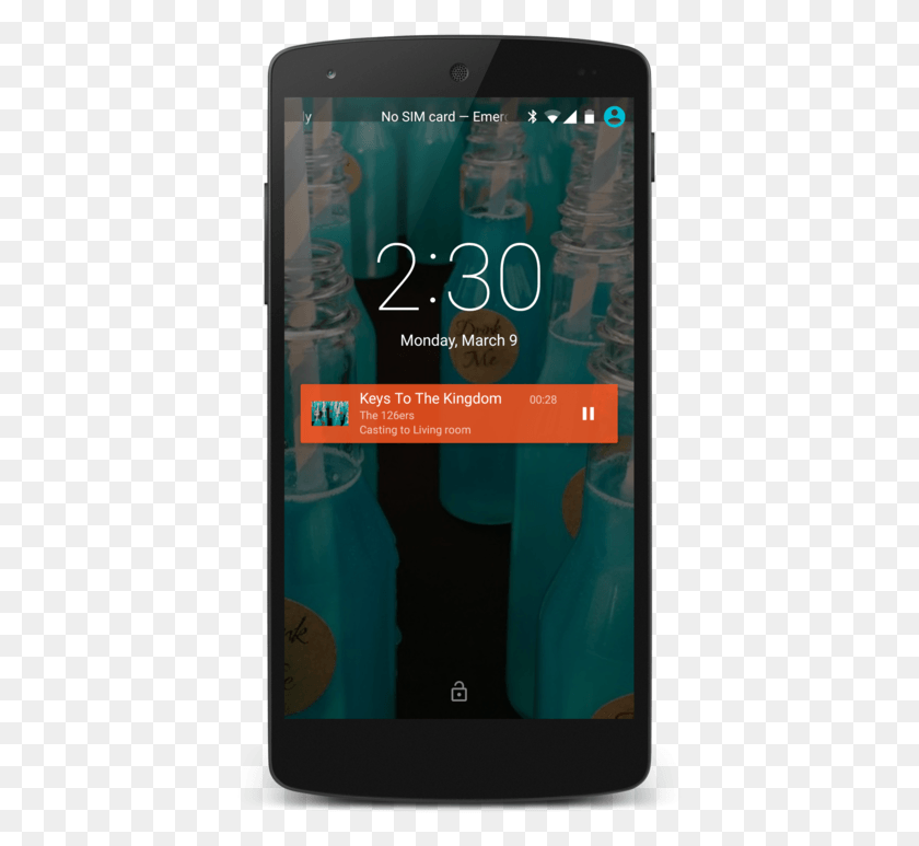 419x713 Music Player Controls On Lock Screen Android Media Session, Mobile Phone, Phone, Electronics HD PNG Download