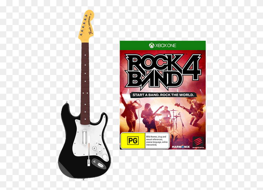 474x548 Descargar Png Música Video Juegos Ps4 Rock Band 4 Cover, Guitarra, Actividades De Ocio, Instrumento Musical Hd Png