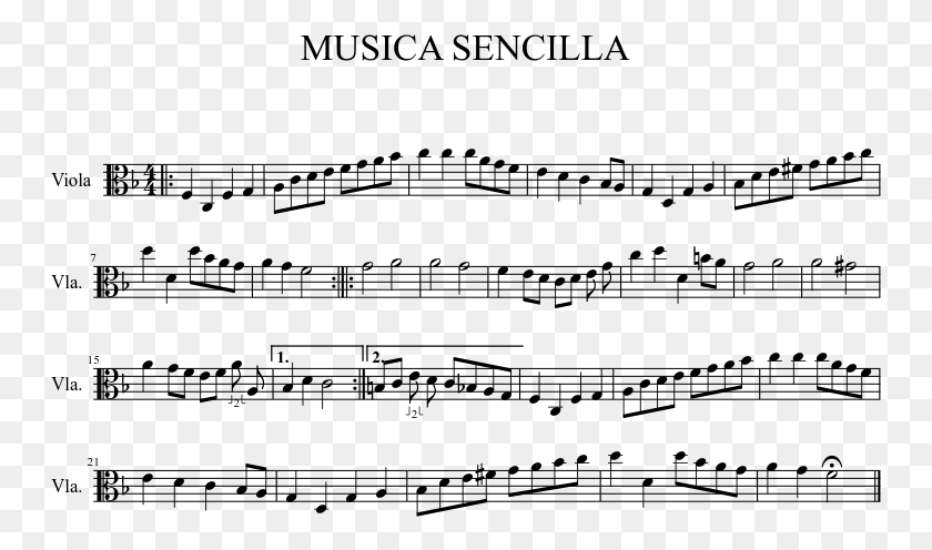 749x436 Musica Sencilla Sheet Music 1 Of 1 Pages Russian National Anthem Trombone Sheet Music, Gray, World Of Warcraft HD PNG Download