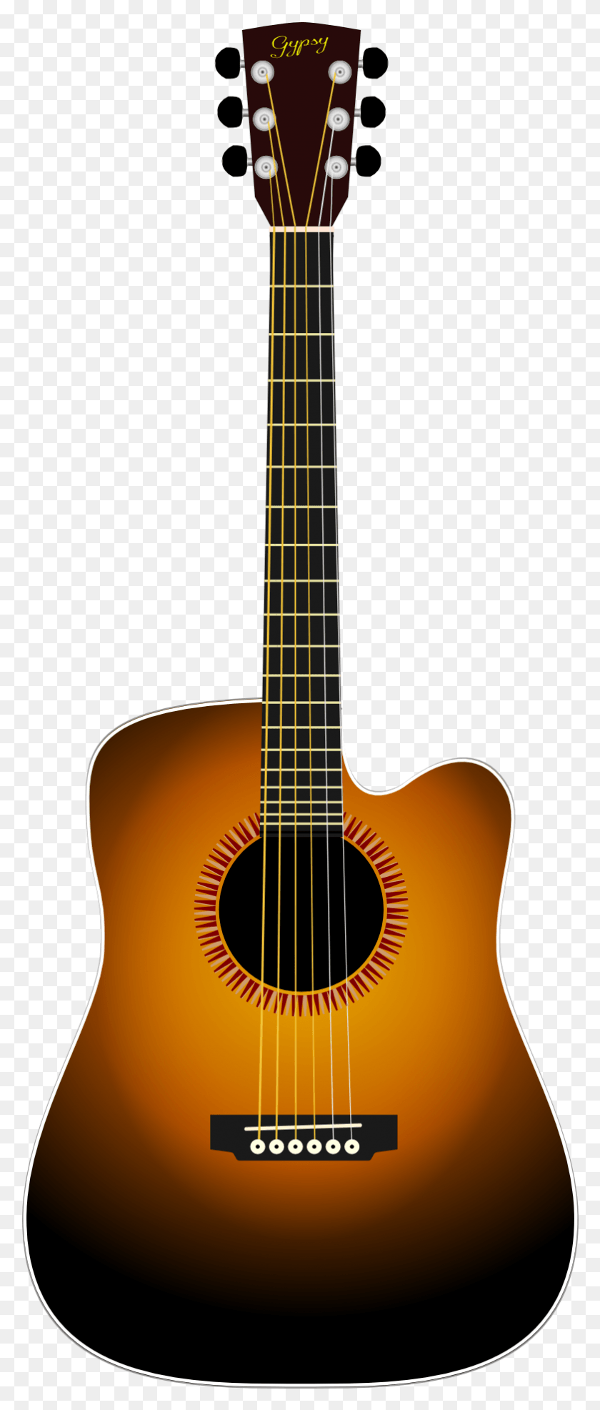 783x1921 Musical Instrument Brown Black Acoustic Guitar Drawing Acoustic Guitar, Leisure Activities, Musical Instrument, Bass Guitar HD PNG Download