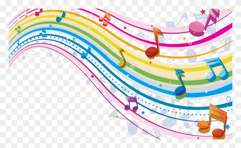 1024x600 Musical Instruments With Notes, Road, Freeway, Railway HD PNG Download