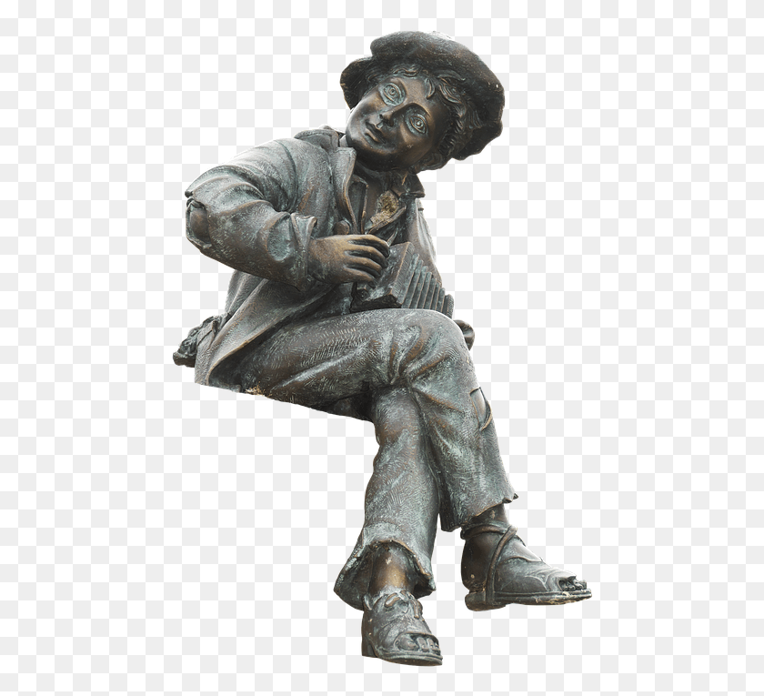 466x705 Musician Sculpture Sitting Bronze Bronze Statue Statue, Person, Human HD PNG Download