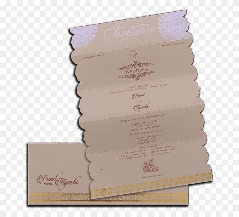 666x701 Muslim Wedding Cards Envelope, Text, Paper, Menu HD PNG Download