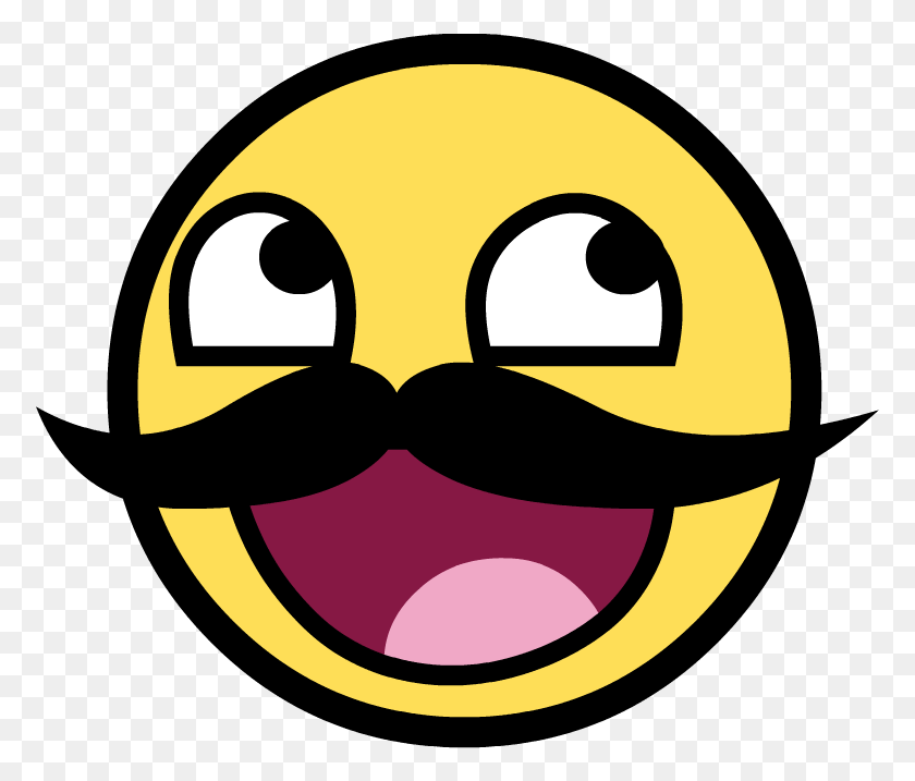 775x657 Mustache Spelling Awesome Face With Mustache, Pac Man, Label, Text HD PNG Download