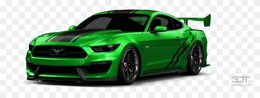 913x304 Mustang Gt Coupe 2115 Tuning Green Mustang, Sports Car, Car, Vehicle HD PNG Download